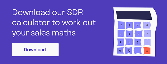 Cognism SDR Calculator Sales Maths